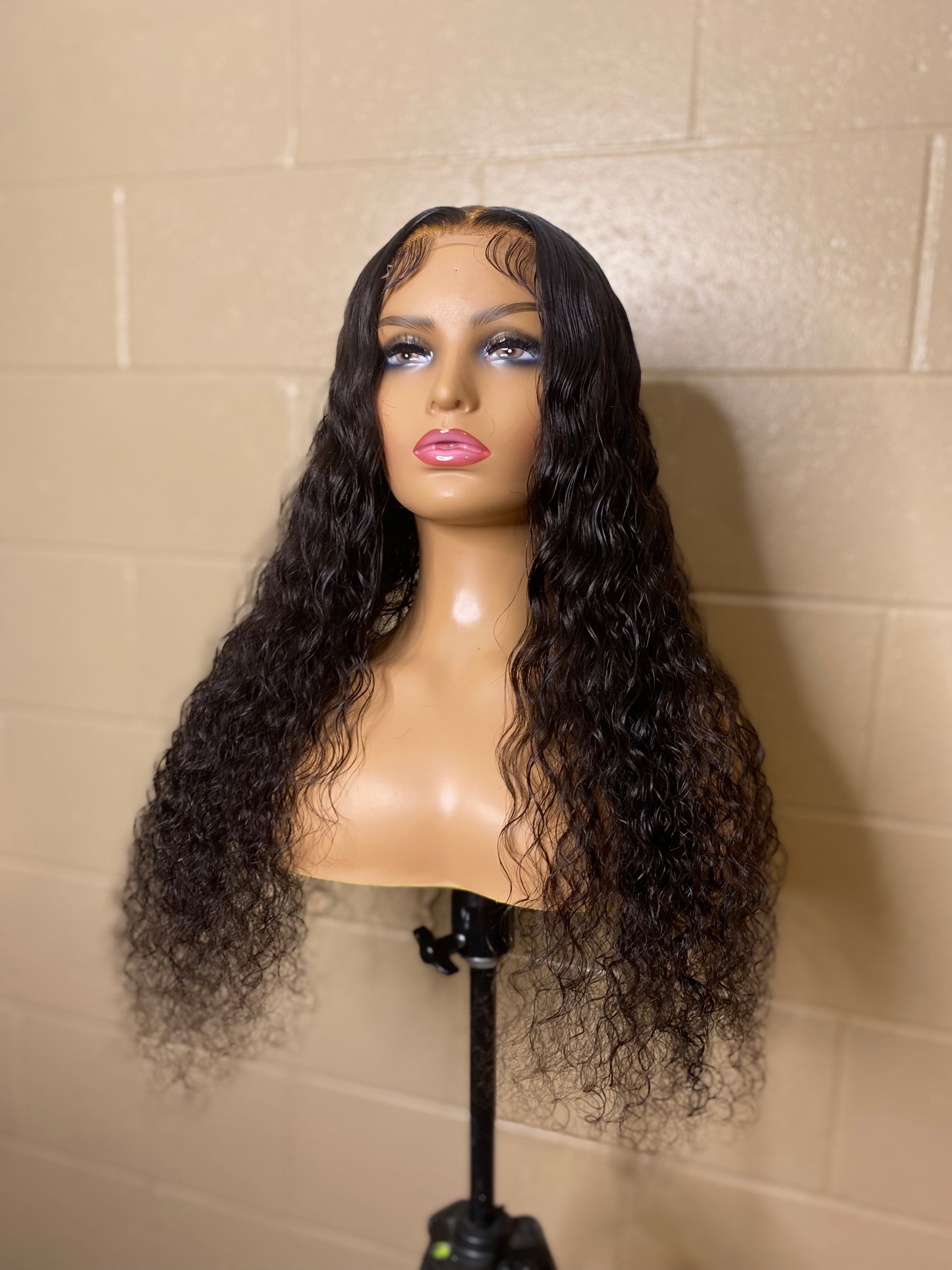 Middle Part Deepwave Wig