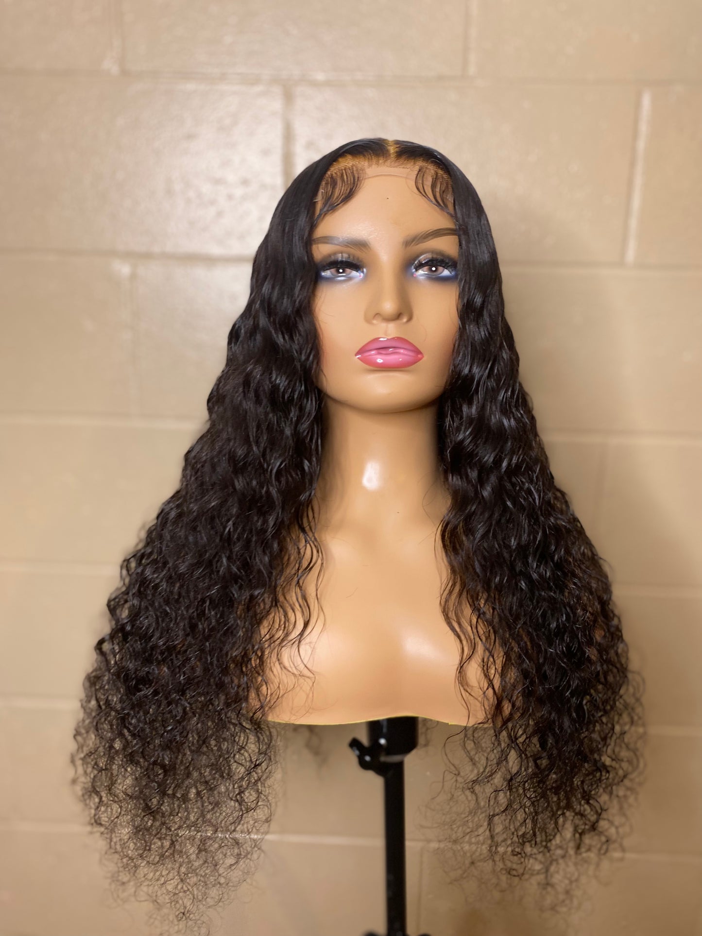 Middle Part Deepwave Wig